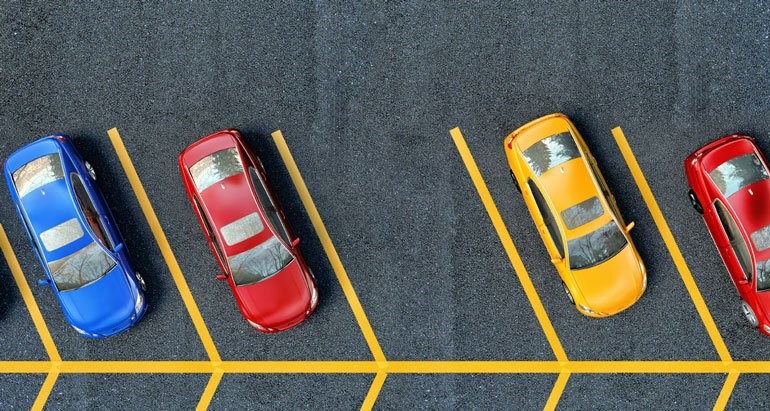 angled parking