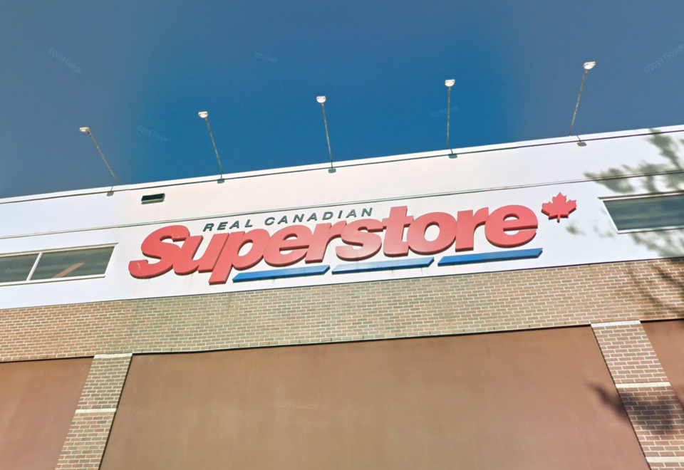 Outside the Real Canadian Superstore in Coquitlam Centre