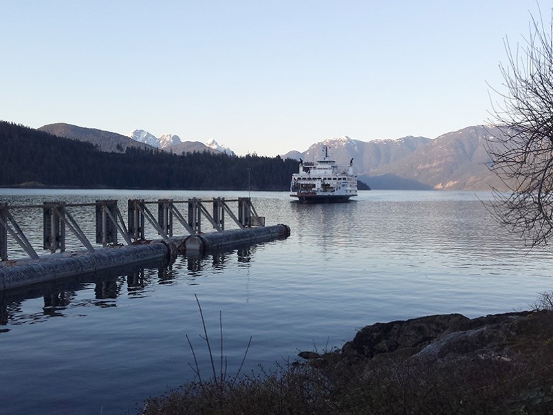 Malaspina Sky arriving at Earls Cove after a trip from Powell River