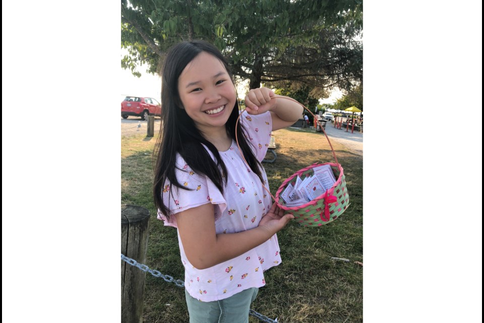 Kylie Chan, 11, spent six months making soaps from scratch and selling them at Garry Point Park during weekends. Photo submitted