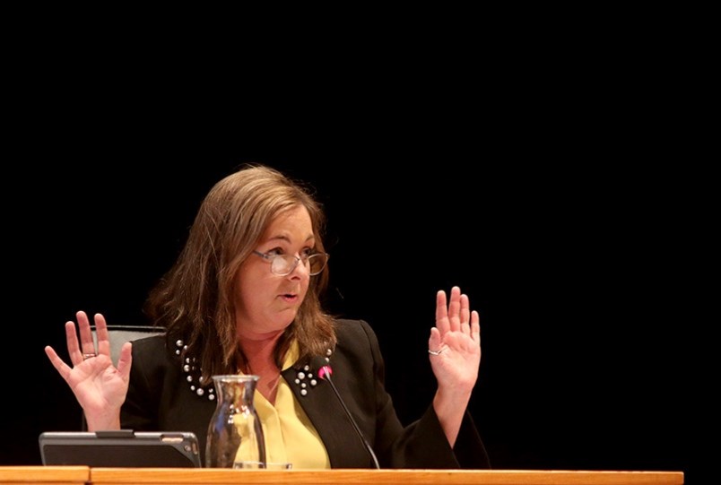 Coun. Diana Dilworth speaks at a Port Moody council meeting