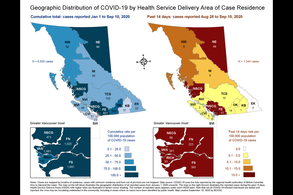 There were 789 new cases of COVID-19 across the province in the last week, up from 669 during the previous week.