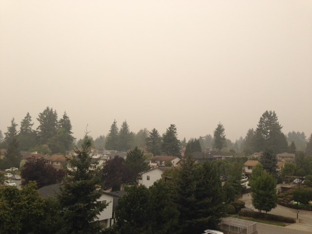 Hazy skies
