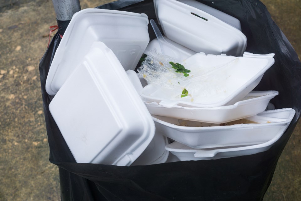 plastic foam take out containers