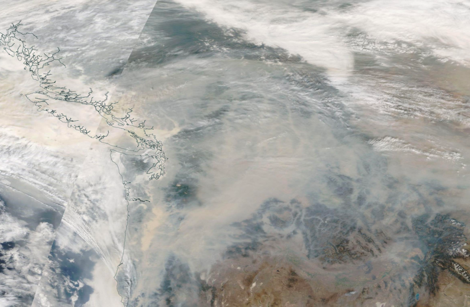 NASA photo of smoke