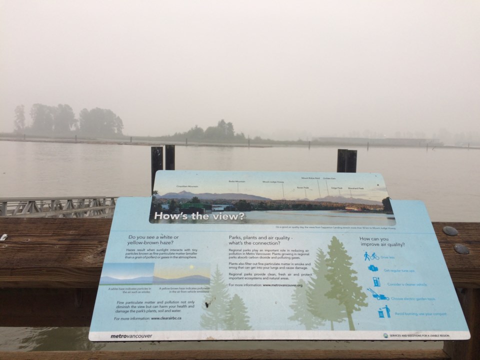 Sapperton Landing, air quality