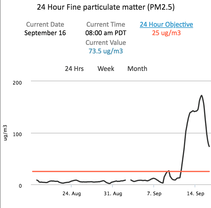 Fine particulate matter concentrations at a Port Moody air quality station remains above Metro Vanco