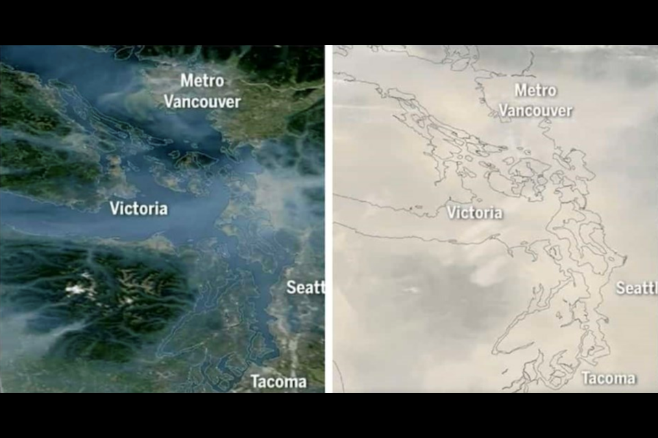 A time-lapse shows the magnitude of the smoke that moved into the Lower Mainland over the last week.