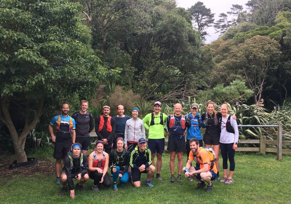 People in running gear in NZ