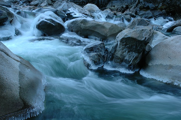 Ashlu Creek in winter.