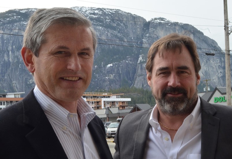 BC Liberal leader Andrew Wilkinson and local MLA Jordan Sturdy.