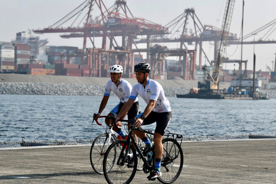 On their bikes