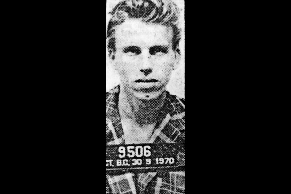 Police photo of 19-year-old Burkhard Bateman. Bateman was from West Germany, and was also known as Burkhard Gerngross and Rory Shayne. TIMES COLONIST FILE