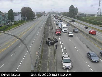 flipped car
