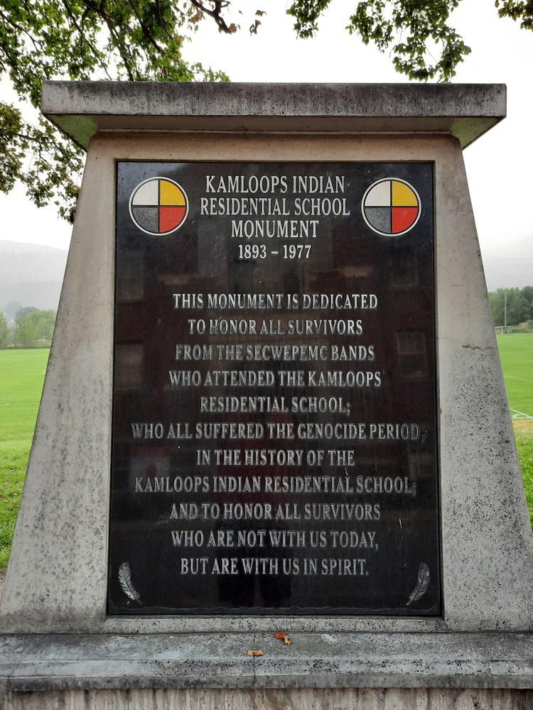 Kamloops Indian Residential School monument