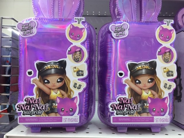 This is the packaging the dolls come in at local stores, including 