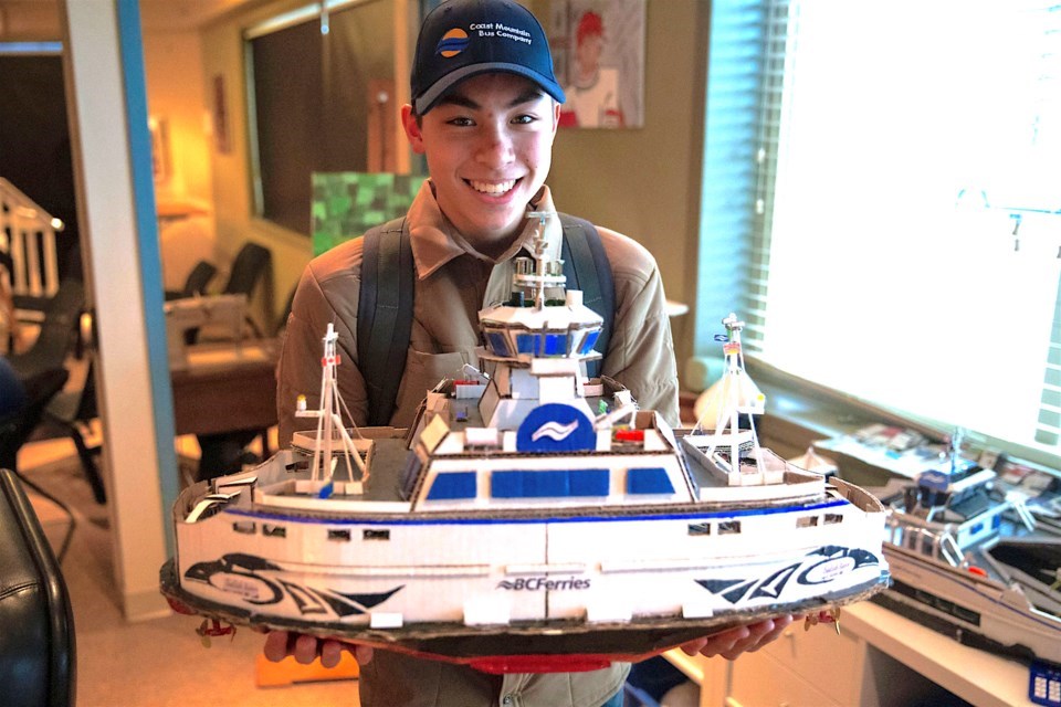 'It's my calling': Port Coquitlam teen with autism builds BC Ferries, TransLink fleets from scratch_1