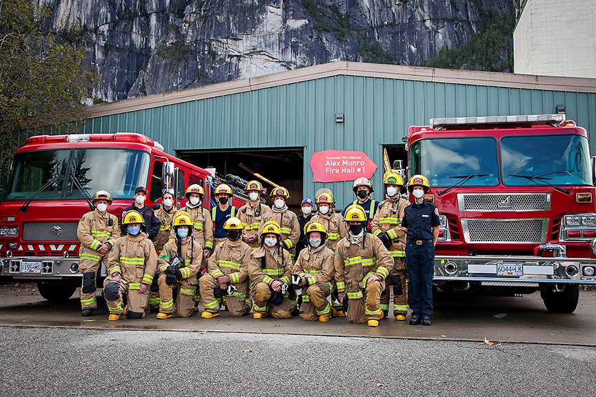 Squamish politicians spent part of their weekend walking in firefighters’ shoes — literally._2
