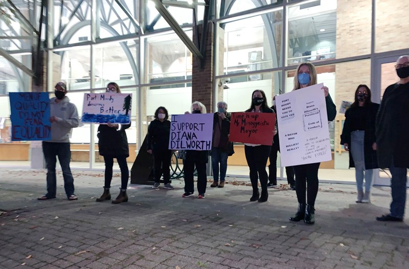 Rally at Port Moody city hall