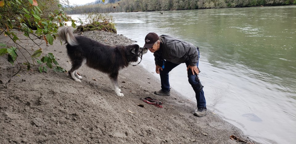 Lorne Cardinal and Jake in Squamish on Friday afternoon.