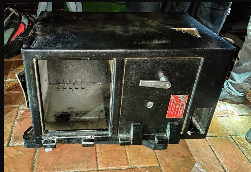 A large commercial safe stolen during a break and enter.