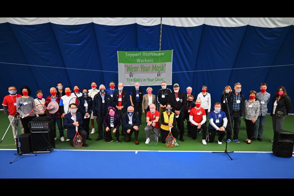 Richmond dignitaries turned out in force for the opening of Richmond Tennis Club's new bubble. Photos submitted