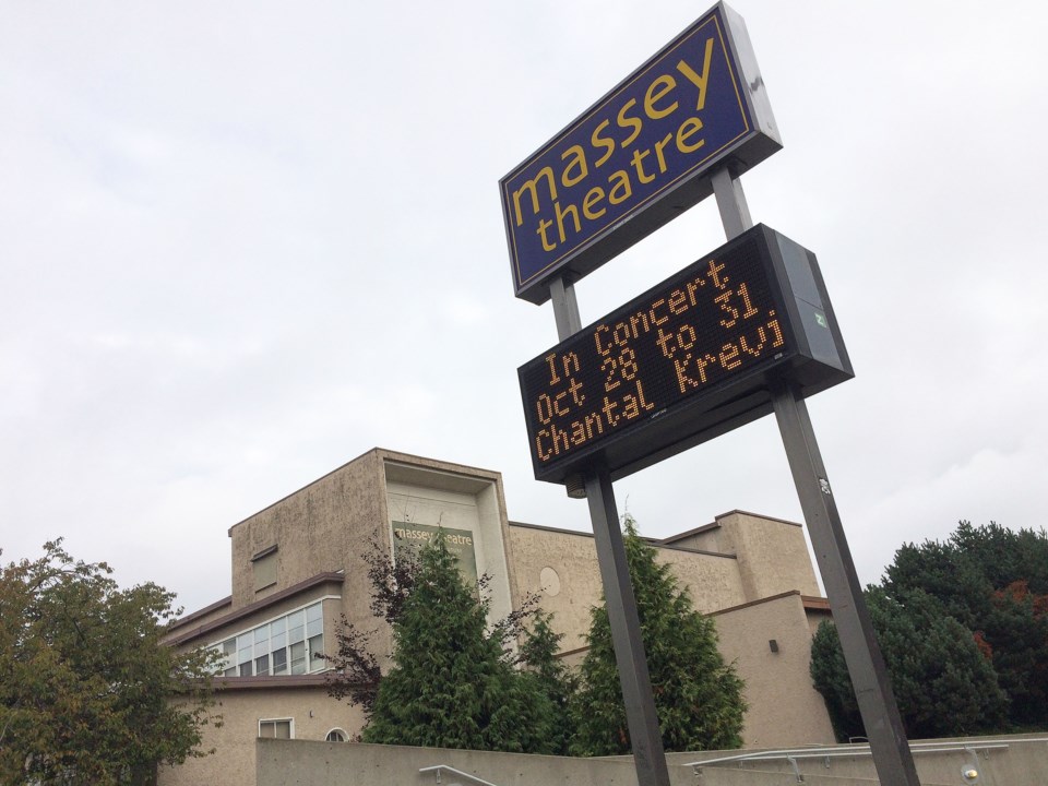 Massey Theatre, concerts, sign