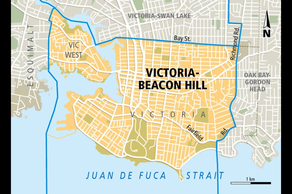 Victoria-Beacon Hill riding map