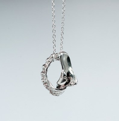 Karenjess necklace with sterling silver casting of a shell from Australia.