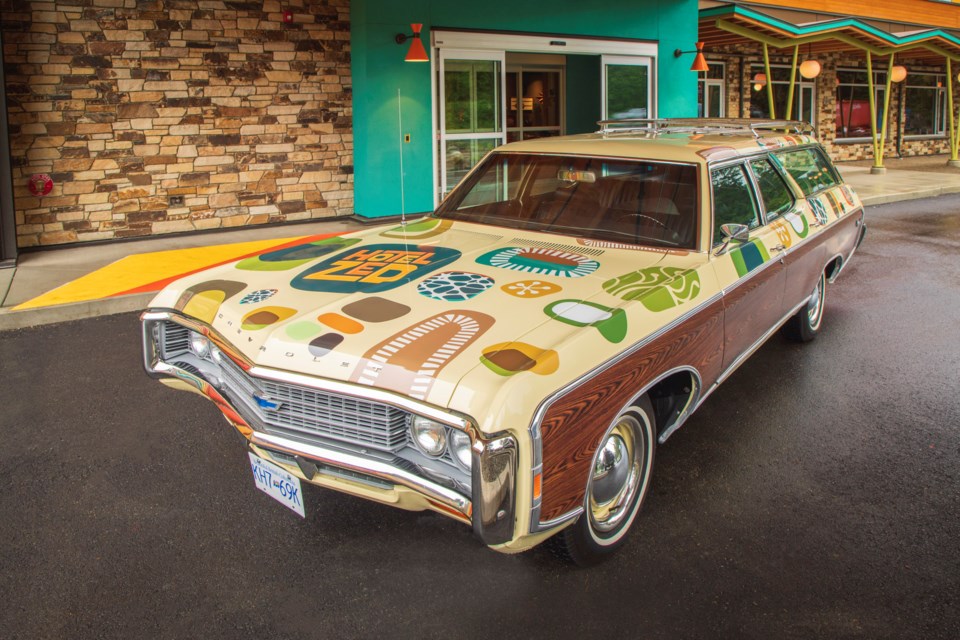 Zed Hotel official transport is a ’69 Chevy wagon | Accent Inn