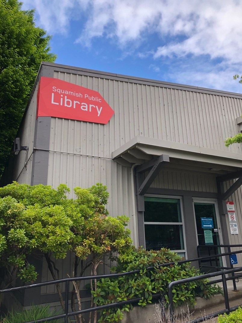 The Foyer Gallery is in the lobby of the Squamish Public Library.