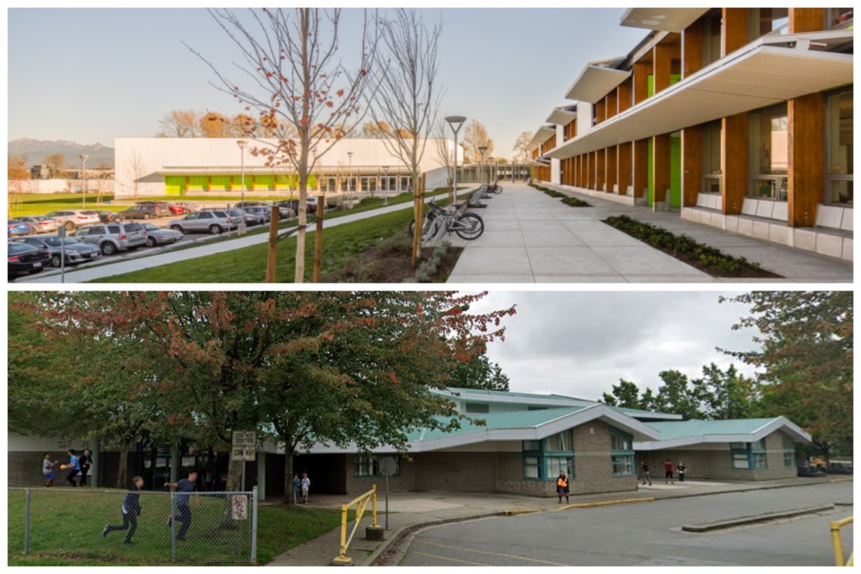 Pitt River middle (top) and Kwayhquitlum middle (bottom) were both flagged for COVID-19 exposures Sa