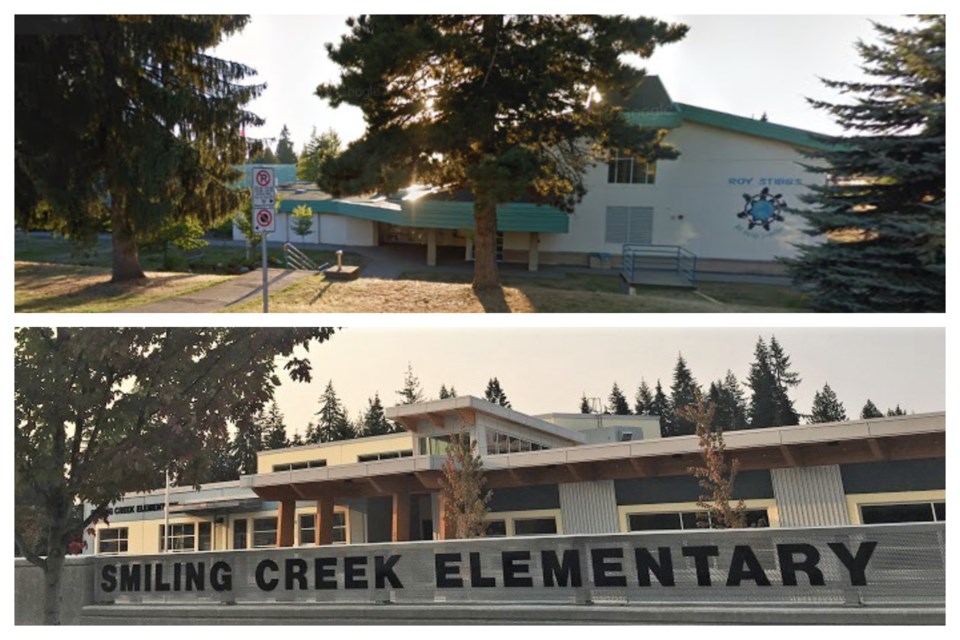 Roy Stibbs and Smiling Creek elementary schools