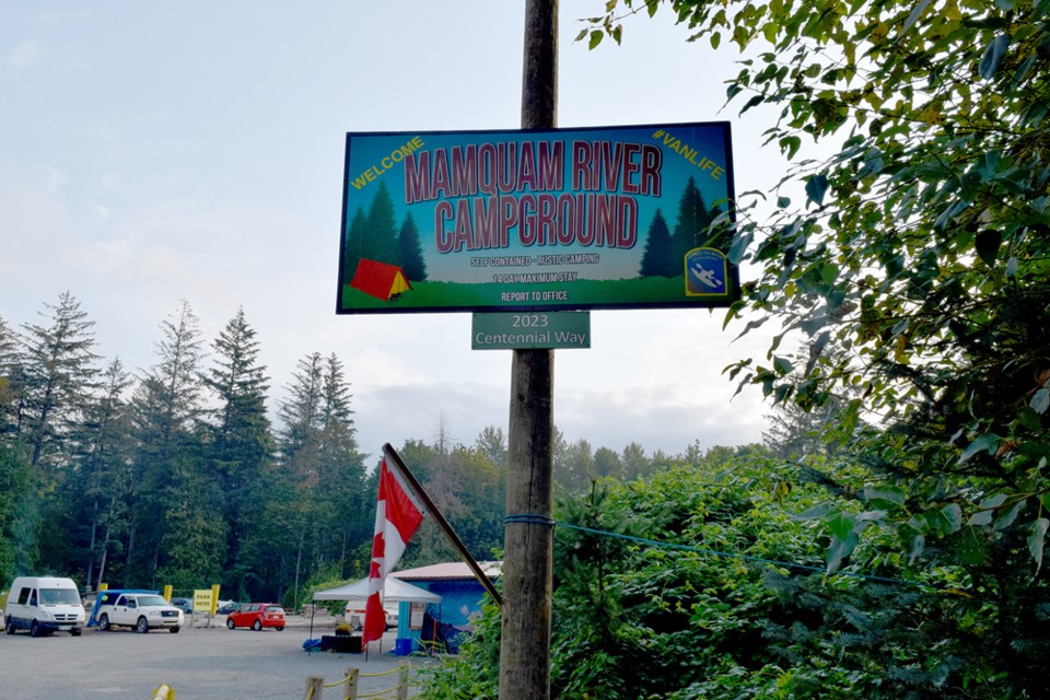 The Mamquam River Campground.