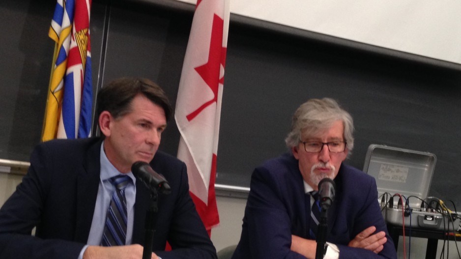B.C. privacy commissioner Michael McEvoy and federal counterpart Daniel Therrien