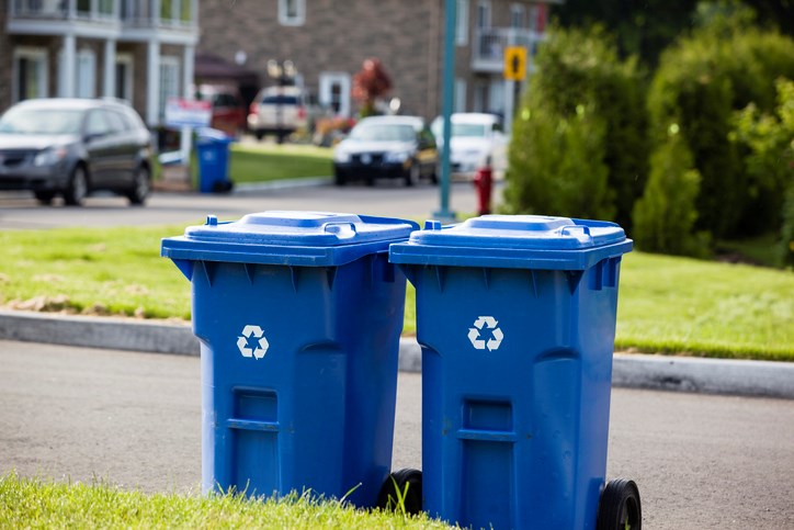 recycling bins