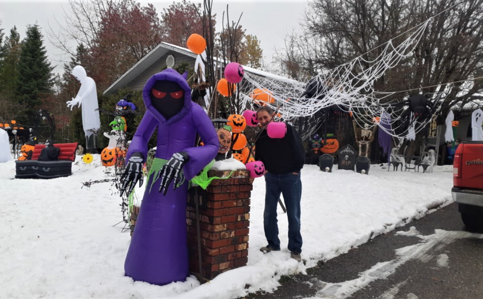 Doug Coletti spent hours getting his house on Riverview Road ready for Halloween trick or treaters.