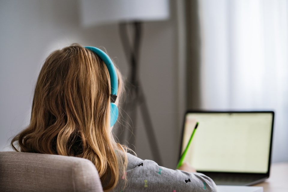 online learning, student, computer, stock photo