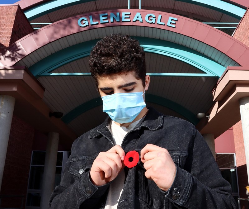 Hussam Hamed, a Grade 10 student at Gleneagle secondar