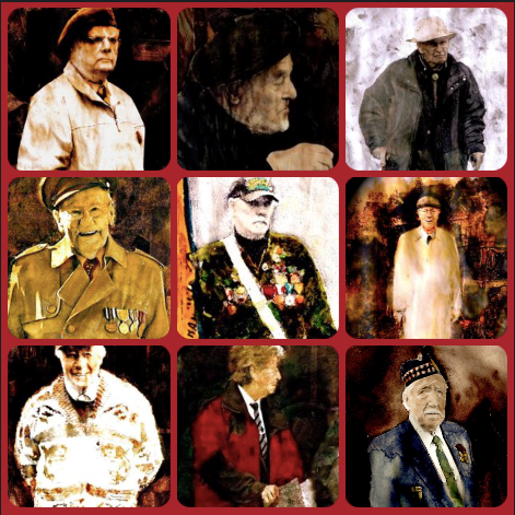 Portraits of nine veterans