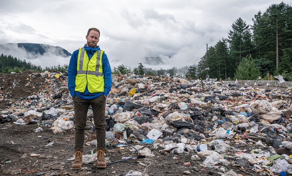 Stuart Gillies at the Squamish Landfill in his new documentary, Creatures of Convenience.