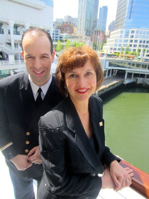 Canadian Cancer Society CEO Barbara Kaminsky feted researchers at a lunch aboard Raymond van Hoorn's Holland America ms Volendam. CCS is a beneficiary of the cruise line's On Deck for a Cause giving program.