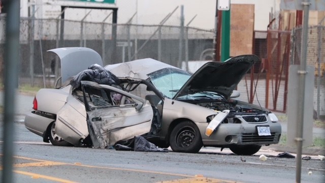 The Burnaby RCMP’s traffic unit is warning the public to stay away from a South Burnaby road due to a crash that has killed at least one person. Shane MacKichan photo