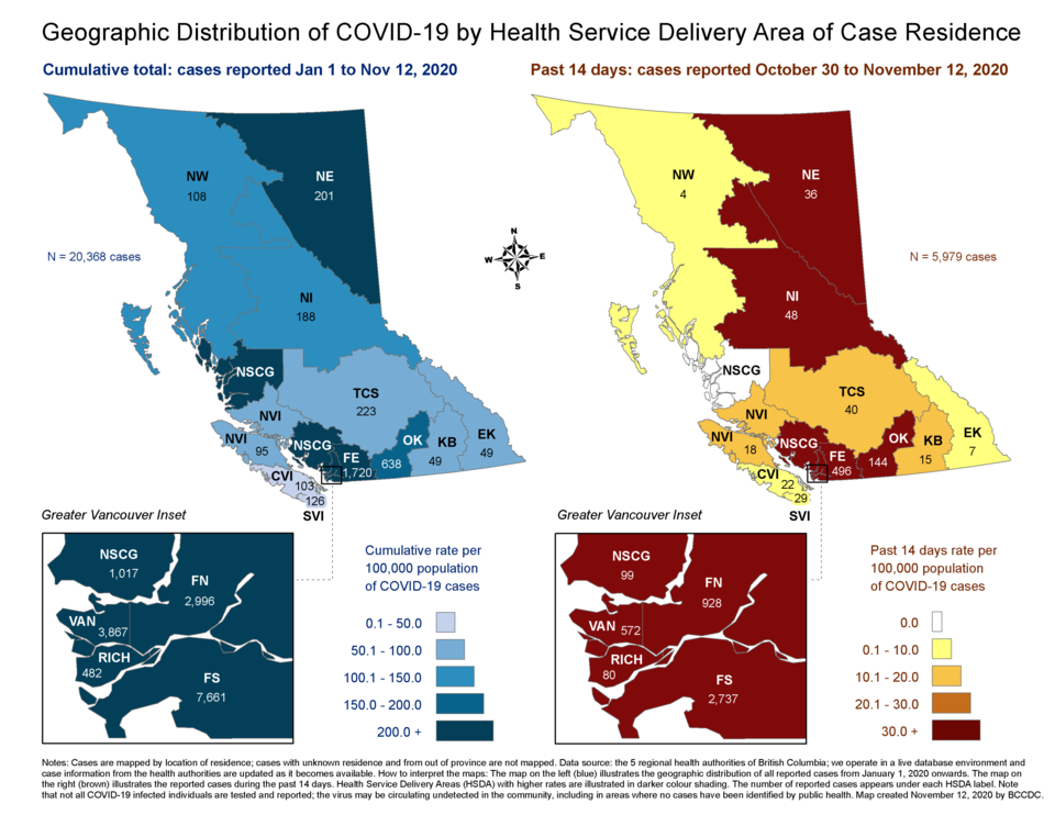 cumulative caseload Nov. 1-12