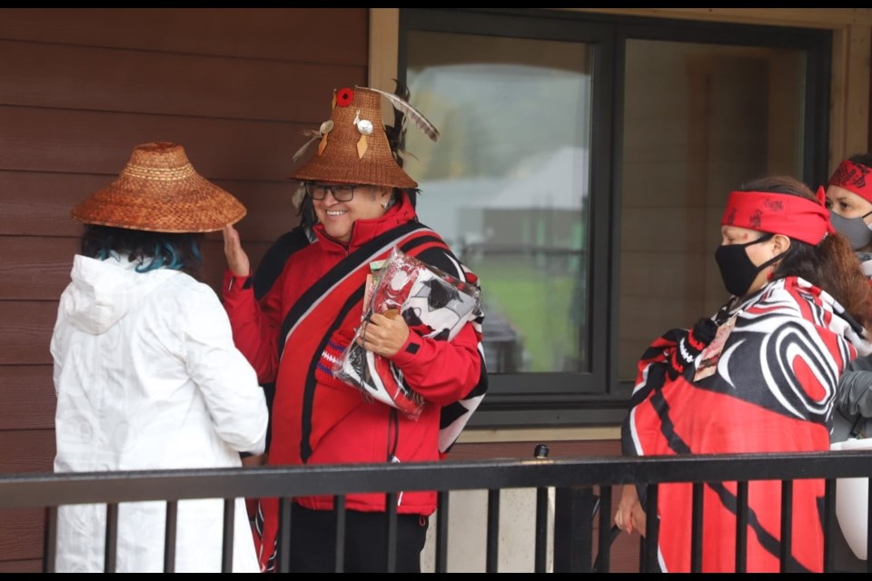 A blessing ceremony at Chesha7 Mix̱alh Méńmen Xwemélch’stn, Mother Bear Child Development Capilano, was held on Oct. 16. photo Squamish Nation