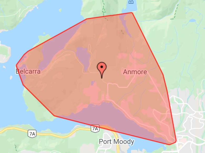 Residents of Belcarra, Anmore and Port Moody had their power knocked out Tuesday as he winds buffete