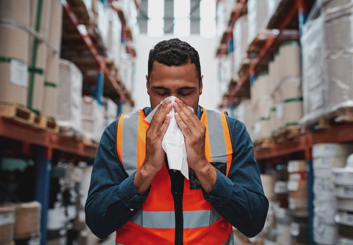 Sick worker
