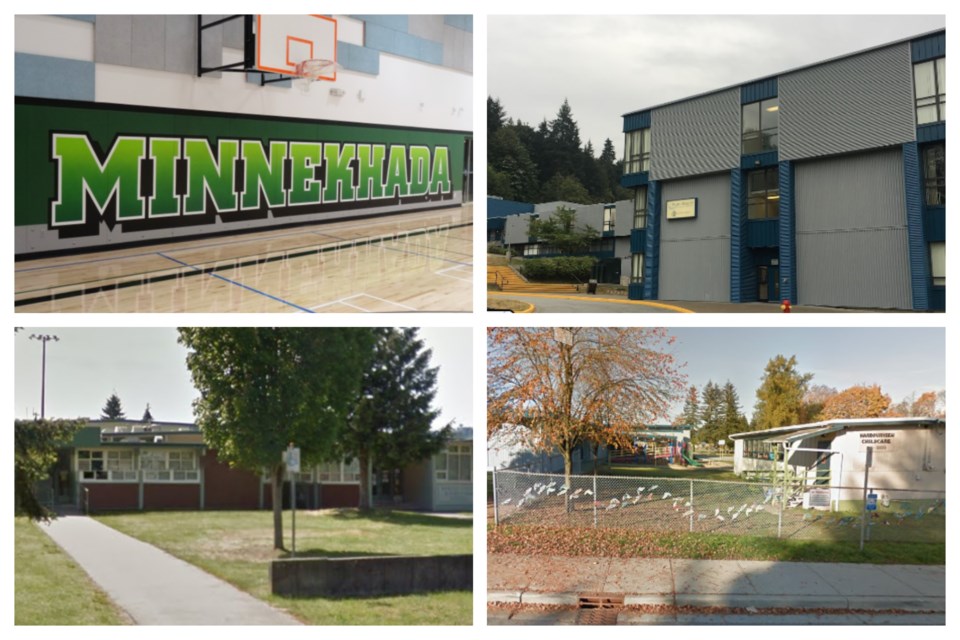 Four School District 43 schools will recent COVID-19 exposures