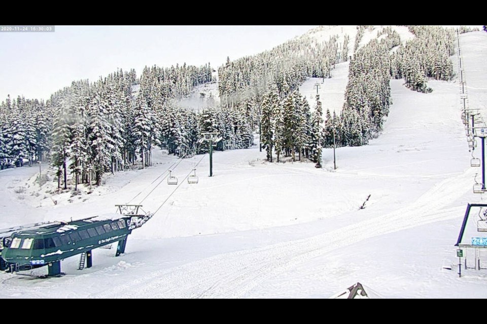 Image from the Mount Washington Alpine live cam on Nov. 24, 2020. Via Mount Washington
