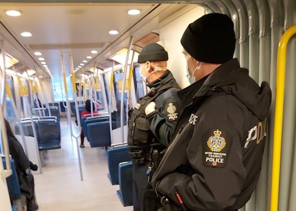 Over the past two weeks, Hampton says the transit police's enforcement team has been on the SkyTrain